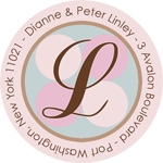 Name Doodles - Round Address Labels/Stickers (Glenwood Pink)
